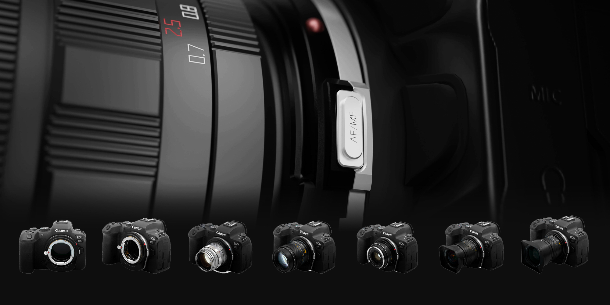 width=100% Adapter bagnetowy z autofocusem Megadap M2RF - Leica M / Canon RF